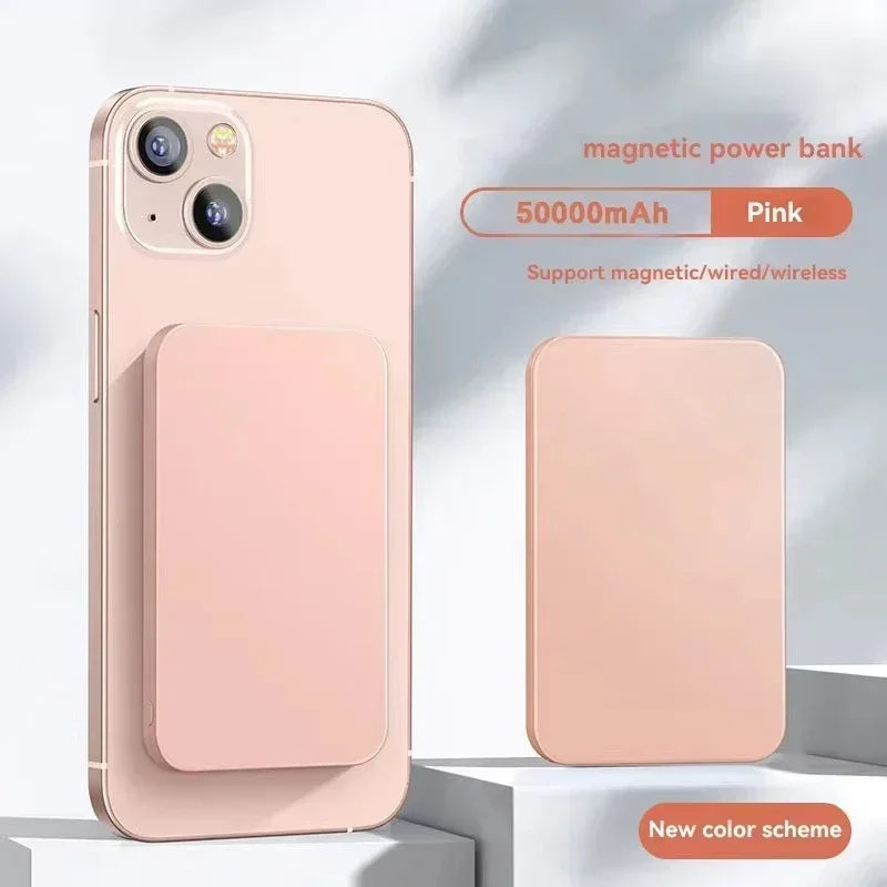 Lenovo Magnetic Power Bank 500000mAh Wireless Charger Super Fast Charging for Magsafe External Battery For iPhone 17/16/15/14